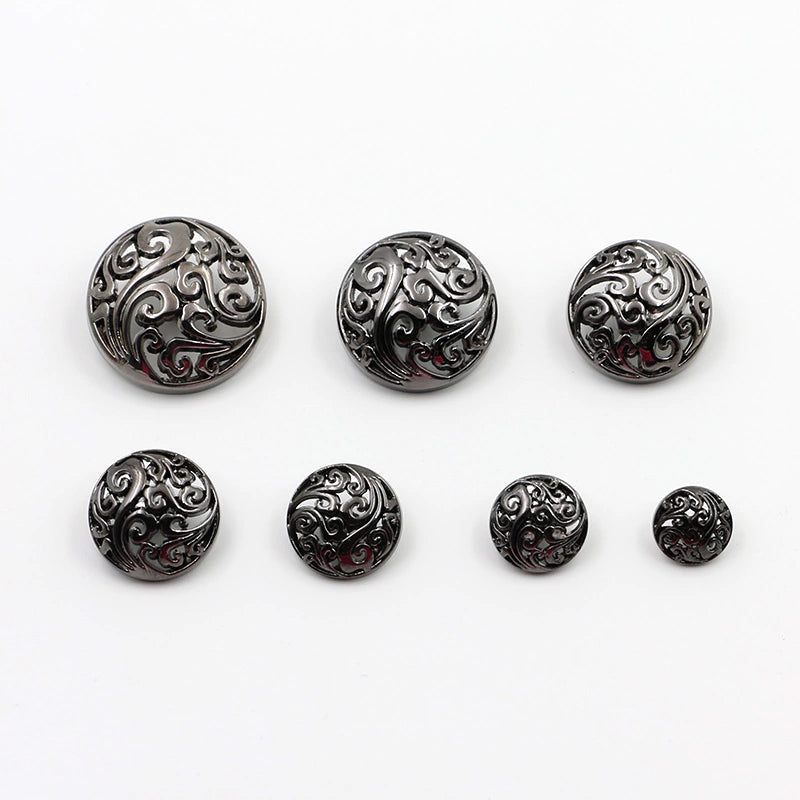 3449★ Botón de abrigo de metal de nube auspiciosa hueca segundo maestro Zhang Yunlei mismo botón de alta gama botón de chaqueta botón accesorios de ropa