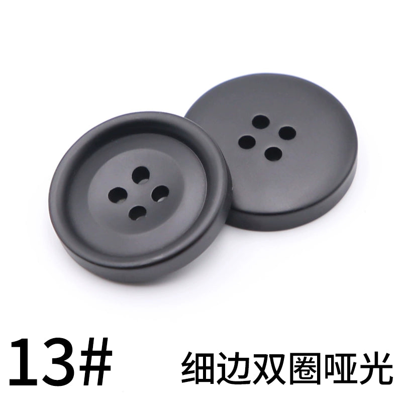 3445★ Botones redondos negros para abrigos, botones para chaquetas de traje para hombres y mujeres, accesorios versátiles para gabardinas y botones superiores.