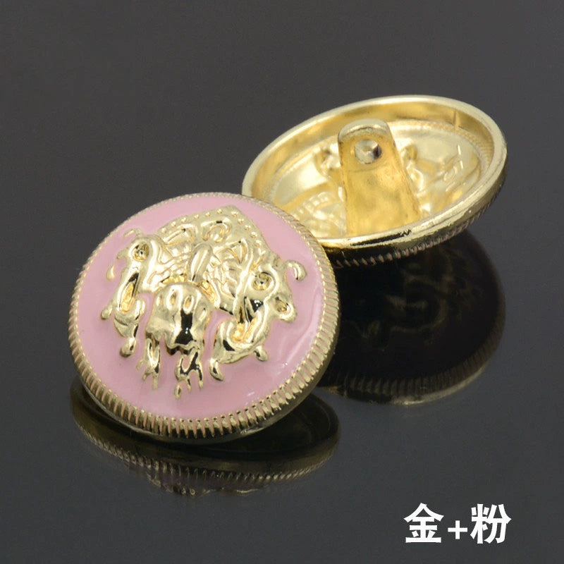 3438★ Vêtements à boutons dorés Boutons en métal Boutons ronds Manteaux polyvalents pour hommes et femmes Blazer trench coat boutons de pull