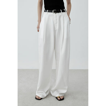 CAREMIND pantalones vaqueros Tencel de color claro para mujer otoño 2024 pantalones anchos de cintura alta para viajeros nuevos 