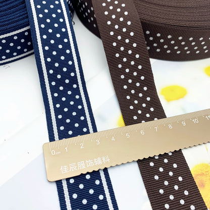 3872 Tira de costura con estampado de lunares de 3 cm para pantalones, borde lateral, accesorios para ropa, textiles para el hogar