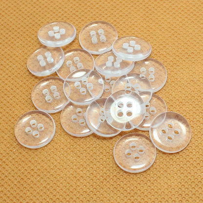 3334★  Button Button Transparent Two Eyes Four Eyes Bread Shirt Fur Collar Mink Shirt Button Clothing Bottom Button Pad Button Small Button