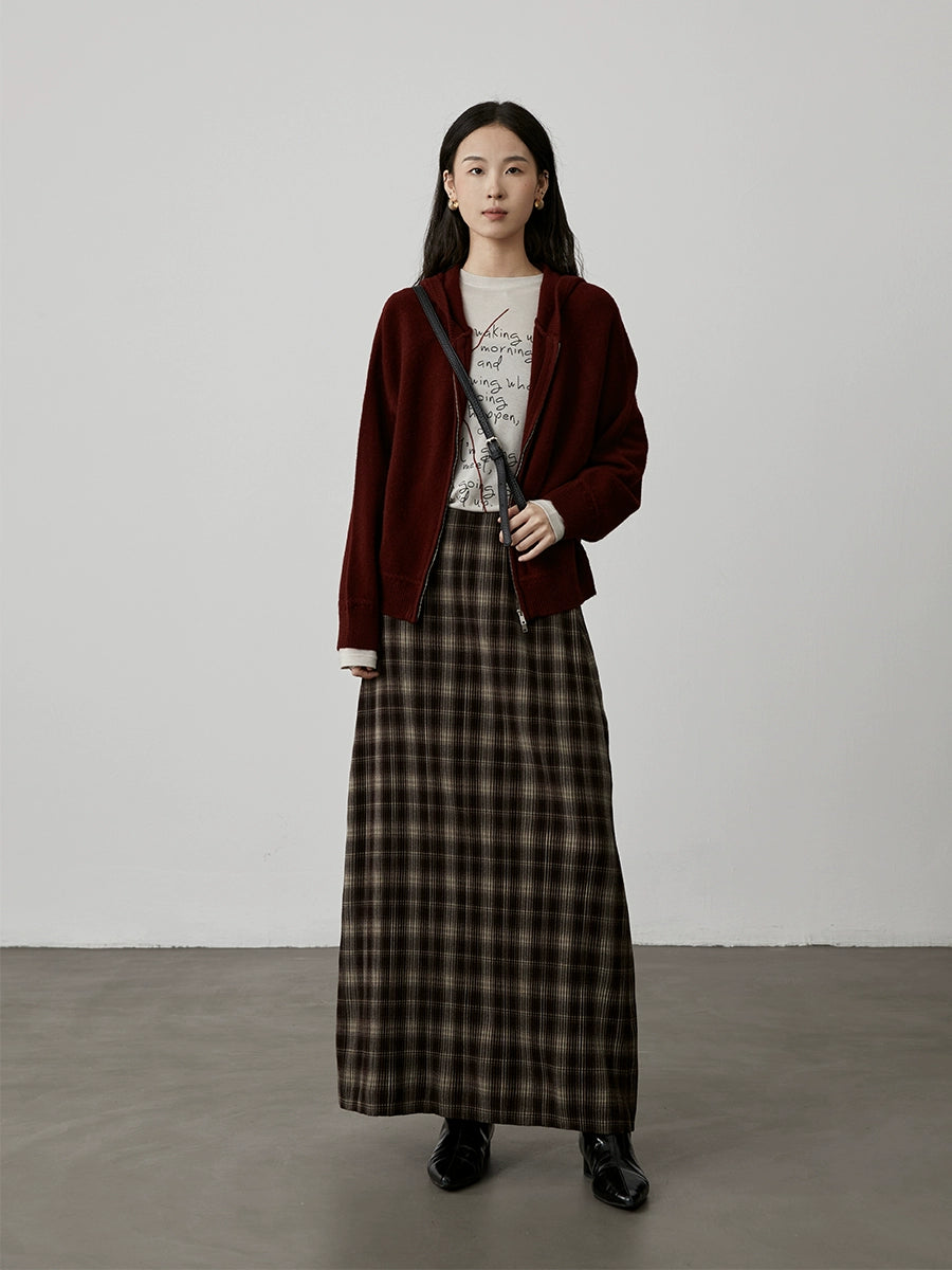 [Suéter Berry] CAREMIND Suéter con capucha y cremallera de cuatro colores y doble cabeza Chaqueta de punto Chaqueta superior para mujer Otoño 