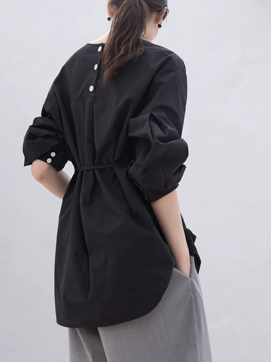 [Oferta por tiempo limitado] Conjunto de camisa de viento frío y oscuro Yamamoto de CAREMIND para mujer + falda que cubre las caderas con un personaje 