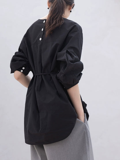 [Oferta por tiempo limitado] Conjunto de camisa de viento frío y oscuro Yamamoto de CAREMIND para mujer + falda que cubre las caderas con un personaje 