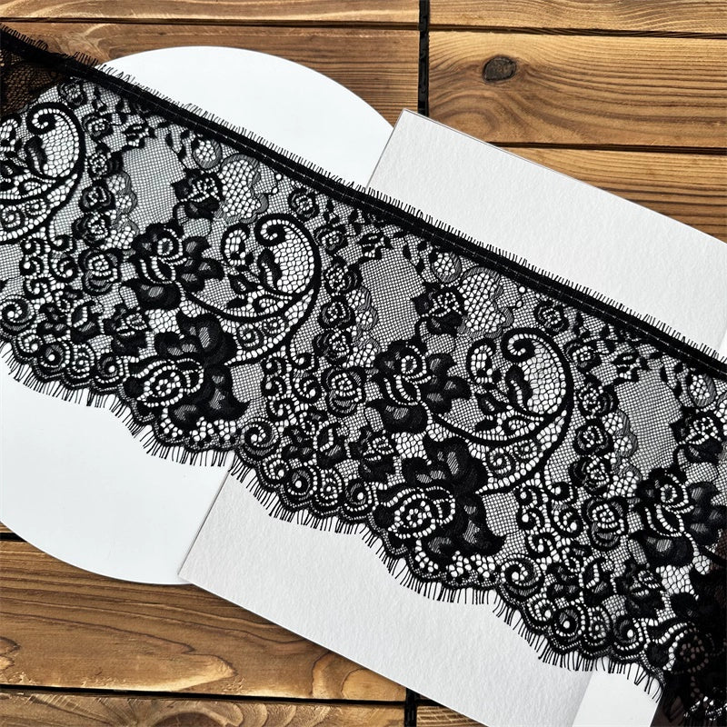 3741 Ancho 17CM Hilo prensado Pestañas Encaje Accesorios DIY Hecho a mano Cortina Ropa Falda Tela de boda