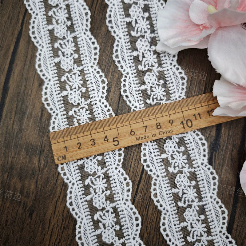 3824 Nouveaux accessoires de dentelle brodée en maille blanche DIY matériaux de tissu faits à la main vêtements pour enfants vêtements pour bébé Lolita