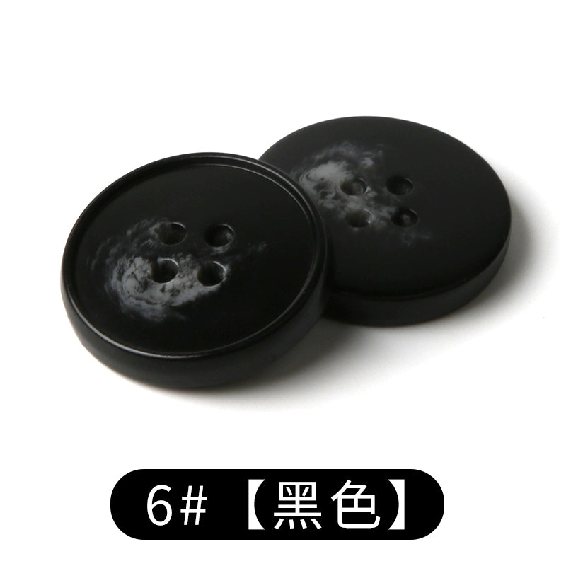 3450★ Accesorios de ropa versátiles Botón de abrigo de resina redondo Botón superior de chaqueta de gabardina Botones de traje negro para hombres y mujeres