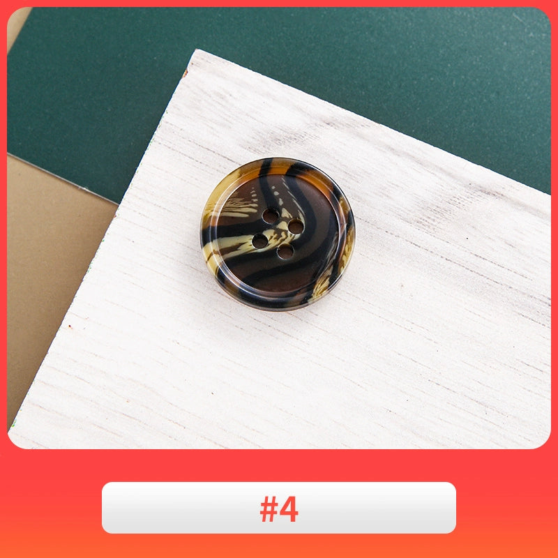 3443★ Botón redondo de resina versátil, botón de abrigo de lana, botón de gabardina para mujer, botón de pantalón de traje para hombre