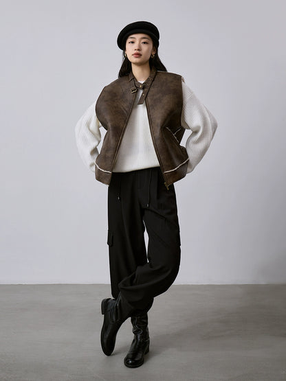 [Offre à durée limitée] Salopette américaine polyvalente à poches, pantalon droit de sport à cordon de serrage, pantalon long à jambes larges