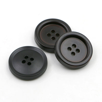 3431★ Botones negros de cuatro ojales para abrigo de hombre, blazer, botones ABS, gabardina de moda, abrigo, pantalones, botones de camisa