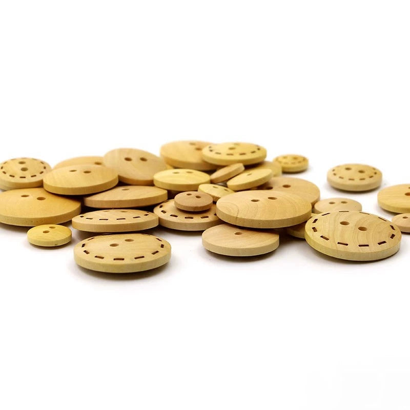 3322★  Round two-eye wooden button baby children's clothes baby sweater decorative buttons shirt shirt cardigan buttons