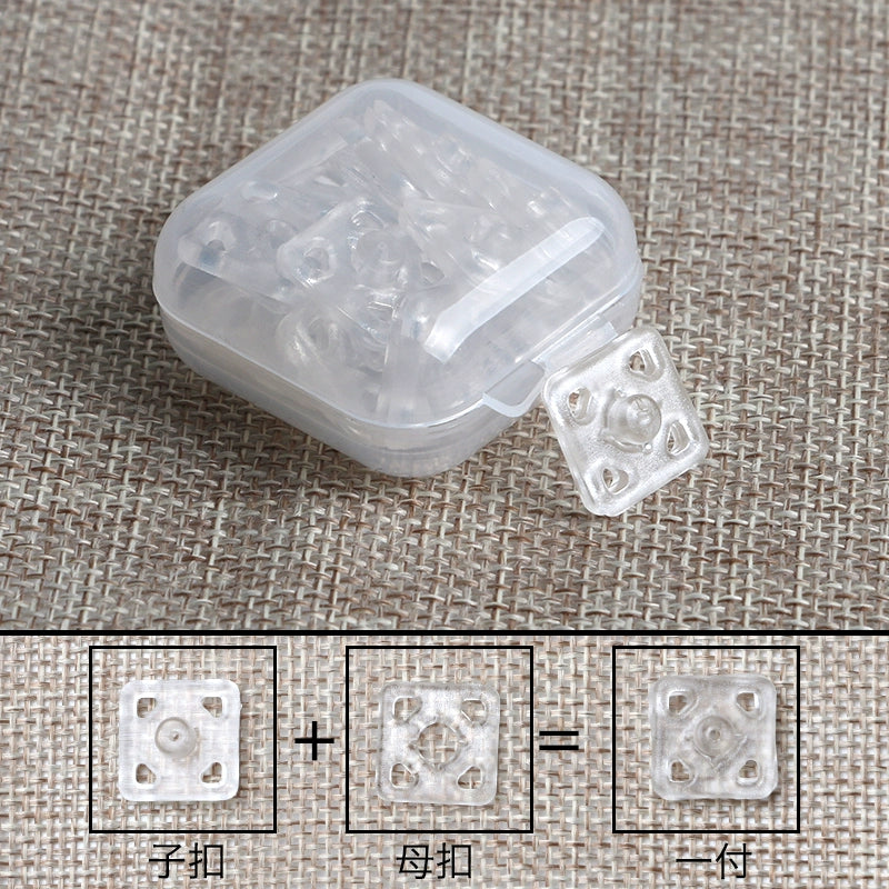 3475★ Abrigo de lana con botones a presión de nailon de color, botones para madre e hijo, botones ocultos invisibles de plástico, botones redondos para camisa antiluz