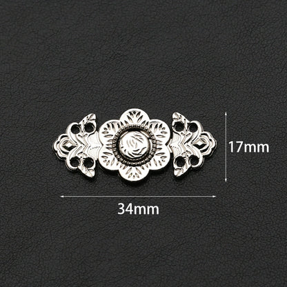 3501★ Hebilla antigua de metal para cheongsam Hanfu, hebilla antigua, hebilla de cuello con botón retro, accesorios para ropa