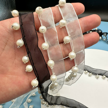 3734★ Colgante Borla Perla Encaje Accesorios Cortina Falda Accesorios Ropa Textiles para el hogar DIY Accesorios Hechos a mano Decoración de ropa