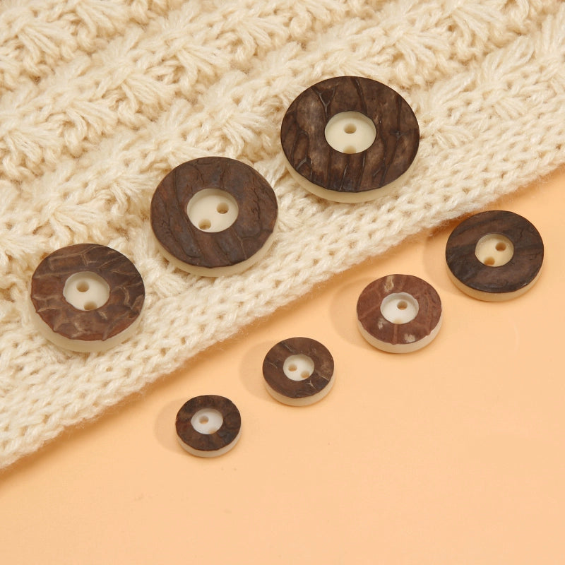 3311★  Fruit personalized clothes decorative buttons Versatile coat trench coat sweater woolen buttons Two-eye clothes jacket buttons