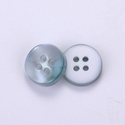 3349★  Versatile black and white men's short-sleeved t-shirt polol shirt round small button shirt buttons women's chiffon shirt buttons