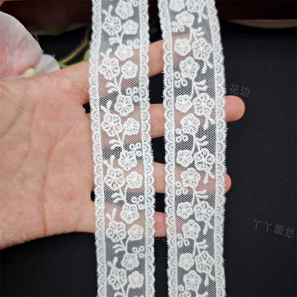 3806 Encaje bordado de malla blanca japonés y coreano, accesorios de decoración de ropa, accesorios de ropa de encaje hechos a mano DIY