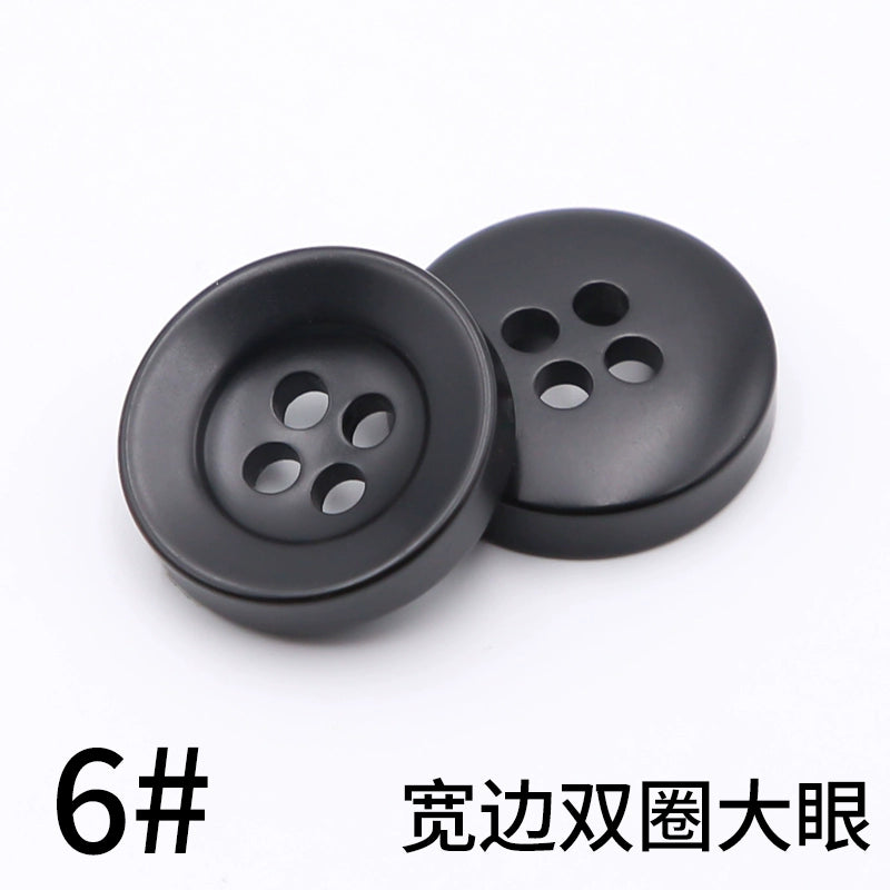 3445★ Botones redondos negros para abrigos, botones para chaquetas de traje para hombres y mujeres, accesorios versátiles para gabardinas y botones superiores.