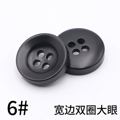 3445★ Botones redondos negros para abrigos, botones para chaquetas de traje para hombres y mujeres, accesorios versátiles para gabardinas y botones superiores.