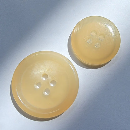 3460★ Botón natural de cuerno de búfalo para hombre, traje, pantalón, abrigo, chaqueta, botón redondo, versátil, beige, retro para mujer