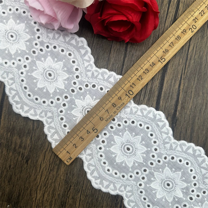 3791 Encaje bordado de alta calidad, tela de encaje hueco, accesorios de bricolaje hechos a mano, ropa de encaje, encaje de algodón puro, accesorios de encaje