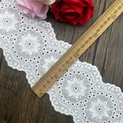 3791 Encaje bordado de alta calidad, tela de encaje hueco, accesorios de bricolaje hechos a mano, ropa de encaje, encaje de algodón puro, accesorios de encaje