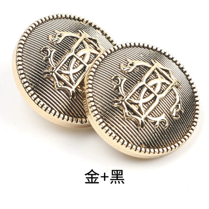 3414★  Coat buttons round suit woolen jacket metal buttons women's trench coat British versatile women's and men's suits buttons