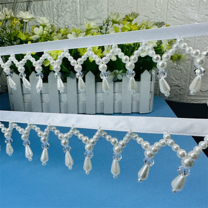 Cinturón de hanfu con flecos de perlas y cuentas, cadena, cortina facial, barba, tocado, accesorios de ropa DIY, 3683 anchos, 4,5 cm