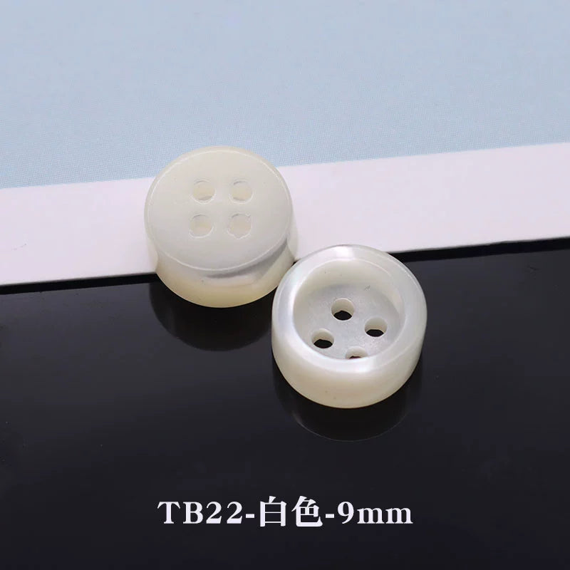3366★  Natural shell buttons White shirt buttons High-end men's and women's knitted sweaters Cardigan shirts Round shell buttons Small
