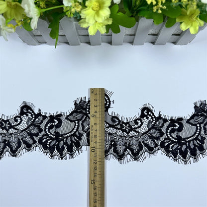 3776 Exquisito encaje de pestañas onduladas irregulares, bricolaje, vestido de novia, falda, costura, velo, cuello, accesorios de costura
