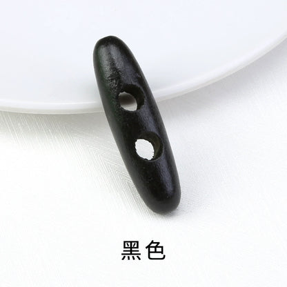 3262★  High-end wood button coat sweater trench coat woolen temperament horn buckle olive buckle natural wood buckle