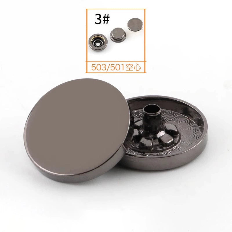 3411★  Metal high-end clothes clothing mother and child buttons jacket hidden buttons round coat down jacket buttons buttons buttons buttons