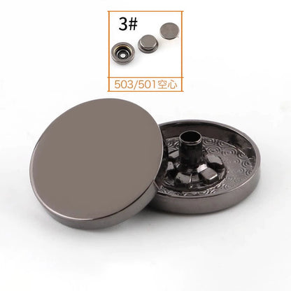 3411★  Metal high-end clothes clothing mother and child buttons jacket hidden buttons round coat down jacket buttons buttons buttons buttons