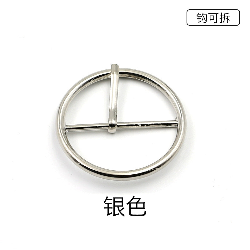 3527★ Botón redondo de metal de tres velocidades, hebilla de cinturón, correa, hebilla de día, caja de zapatos, hebilla de bolso, hebilla de esquina decorativa de ropa