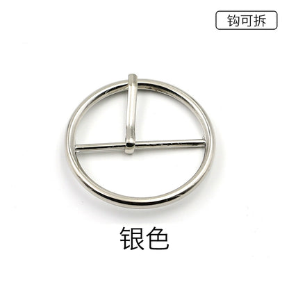 3527★ Botón redondo de metal de tres velocidades, hebilla de cinturón, correa, hebilla de día, caja de zapatos, hebilla de bolso, hebilla de esquina decorativa de ropa