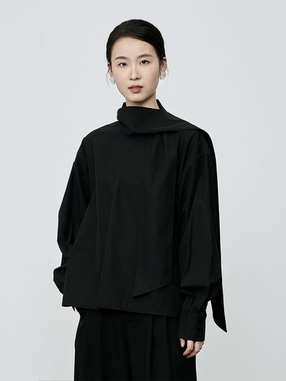 Camiseta de diseño de nicho francés CAREMIND, nueva camiseta de manga larga con efecto reductor de edad para mujer 