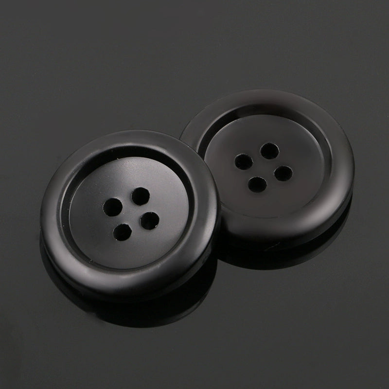 3446★ Botones redondos negros para abrigo, moda femenina, versátil, de lana, para suéter, chaqueta, cárdigan, gabardina, botones pequeños