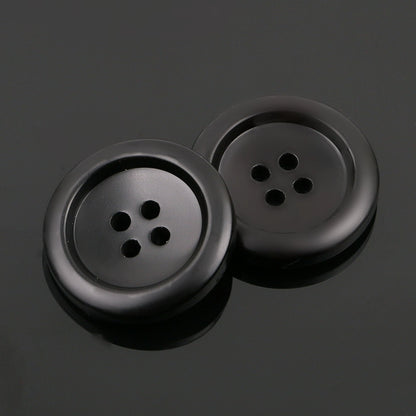 3446★ Botones redondos negros para abrigo, moda femenina, versátil, de lana, para suéter, chaqueta, cárdigan, gabardina, botones pequeños