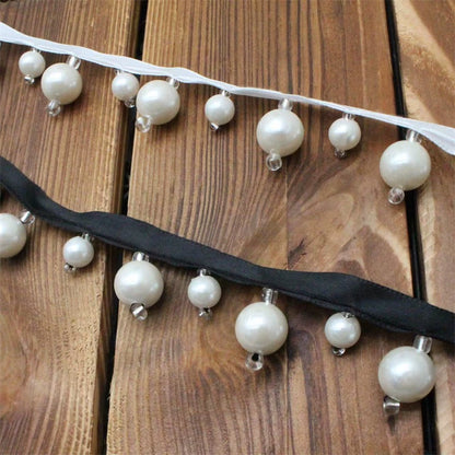 3734★ Colgante Borla Perla Encaje Accesorios Cortina Falda Accesorios Ropa Textiles para el hogar DIY Accesorios Hechos a mano Decoración de ropa