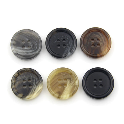 3450★ Accesorios de ropa versátiles Botón de abrigo de resina redondo Botón superior de chaqueta de gabardina Botones de traje negro para hombres y mujeres