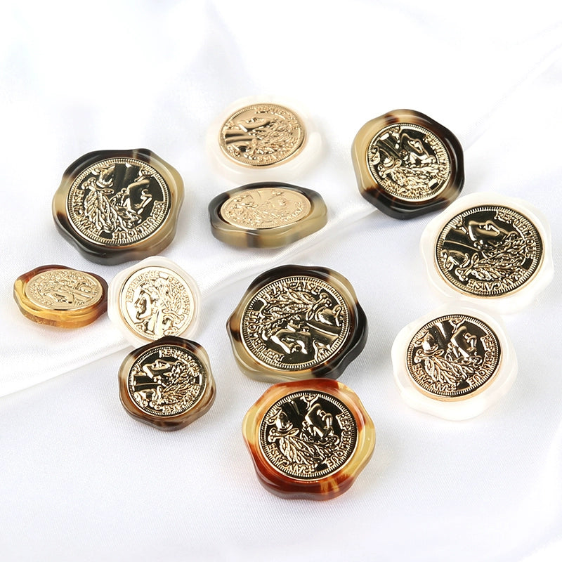 3245★  Special-shaped buttons clothes accessories versatile metal coat buttons men's and women's tops fashion trench coat jacket decorative buttons