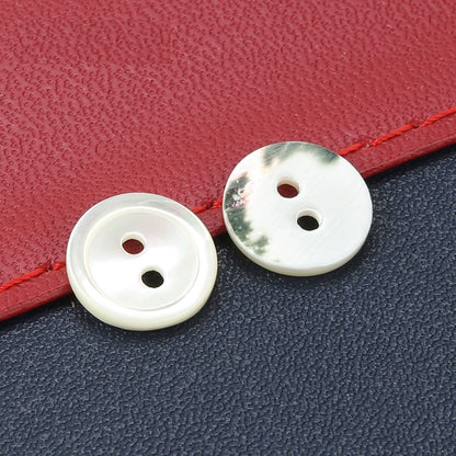 3347★  Shirt buttons women's and men's chiffon shirt buttons clothes versatile round shell buttons four-eye black and white cardigan small