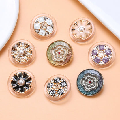 3490★ Gabardina con botones de punta de metal para mujer, botones decorativos versátiles, ropa, suéter, pijama, botones redondos grandes