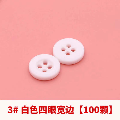 3358★  Versatile shirt buttons round transparent black and white buttons men's and women's shirts shirt cardigan polo shirt colored buttons