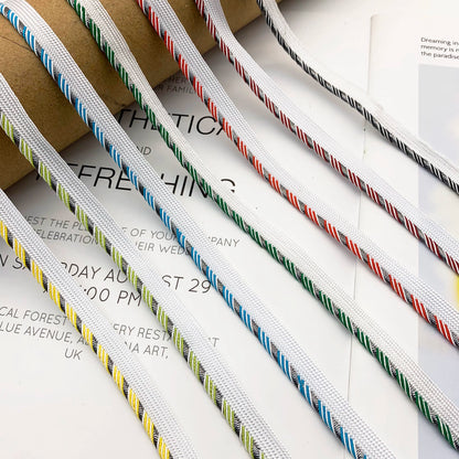 3842 Spot 1cm color plata cebolla tejido niño cinta maestra brote tira accesorios ropa incrustado borde tira zapatos y sombreros hogar textil ribete cuerda