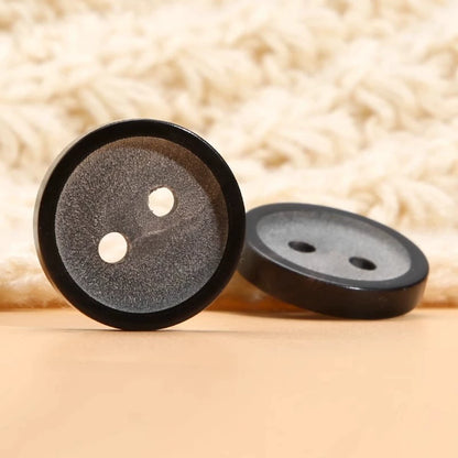 3291★  High-end exquisite buttons, suit two-eye buttons, clothes jacket, black clothing accessories buttons, natural horn buttons