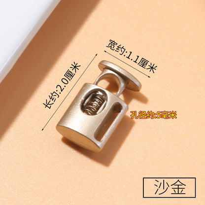3543★ Hebilla de resorte de metal, hebilla fija para cordón de zapato, hebilla de nariz de cerdo con cordón para ropa, hebilla de tope para sombrero, botón de ajuste elástico para apretar