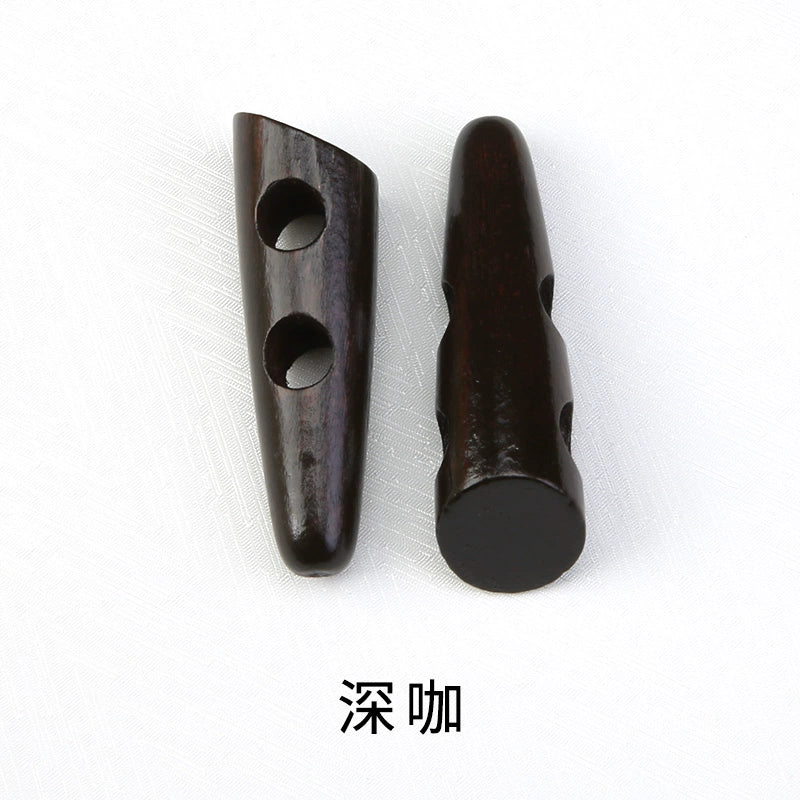 3267★  Wooden horn buckle children's coat button versatile coat sweater wood olive buckle cotton coat croissant button accessories