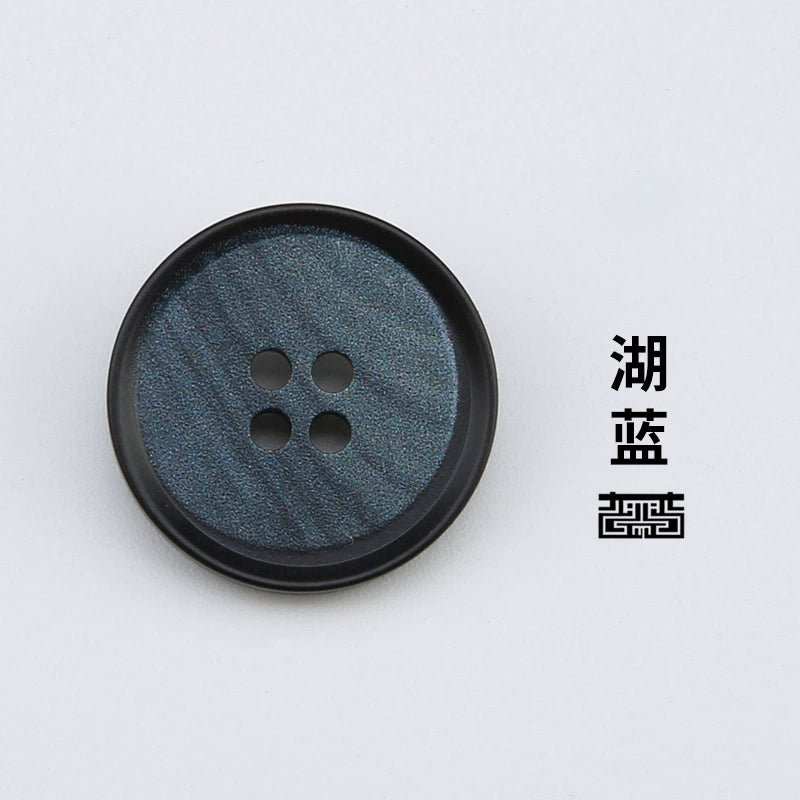 3439★ Abrigo de traje para mujer, botones decorativos de alta gama, botones redondos, ropa, chaqueta, suéter, traje, botones negros, botones de resina